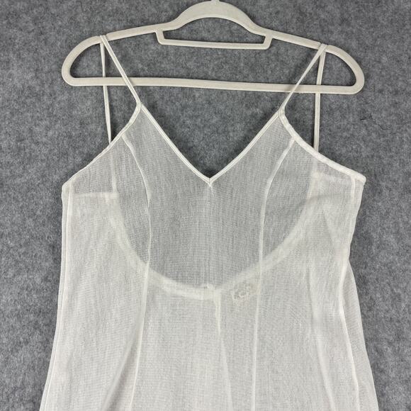 Mia Joy Cover Up Maxi Dress Womens Small White Sheer Delicate Resort Beach Fairy - Picture 2 of 14